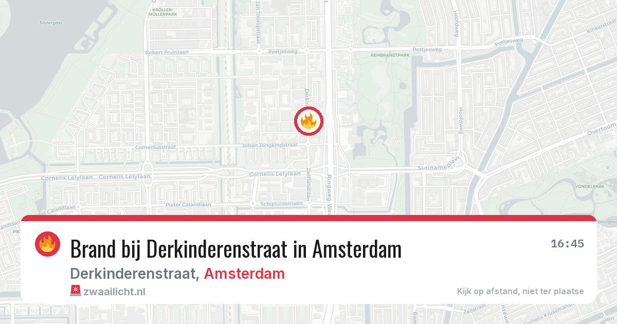 Brand bij Derkinderenstraat in Amsterdam — 29 mei 2026