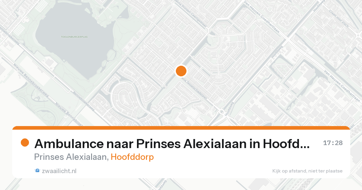 Ambulance naar Prinses Alexialaan in Hoofddorp — 25 aug 2026