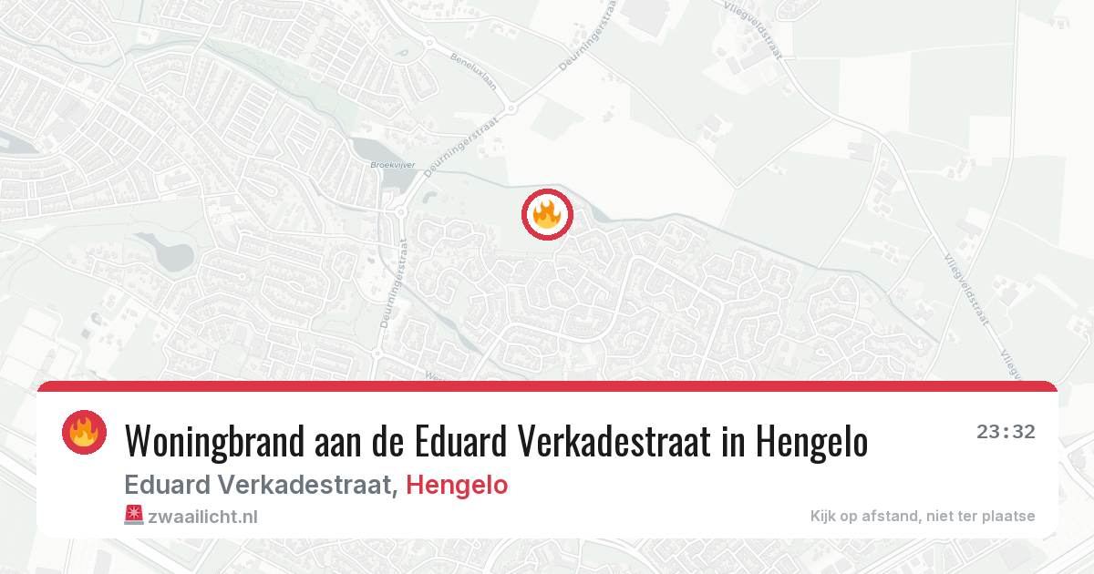 Woningbrand aan de Eduard Verkadestraat in Hengelo — 24 jul 2026