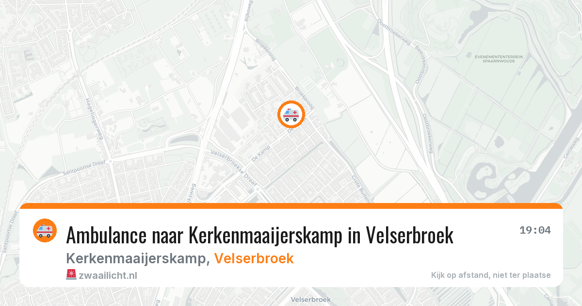 Ambulance naar Kerkenmaaijerskamp in Velserbroek — 20 mrt 2026