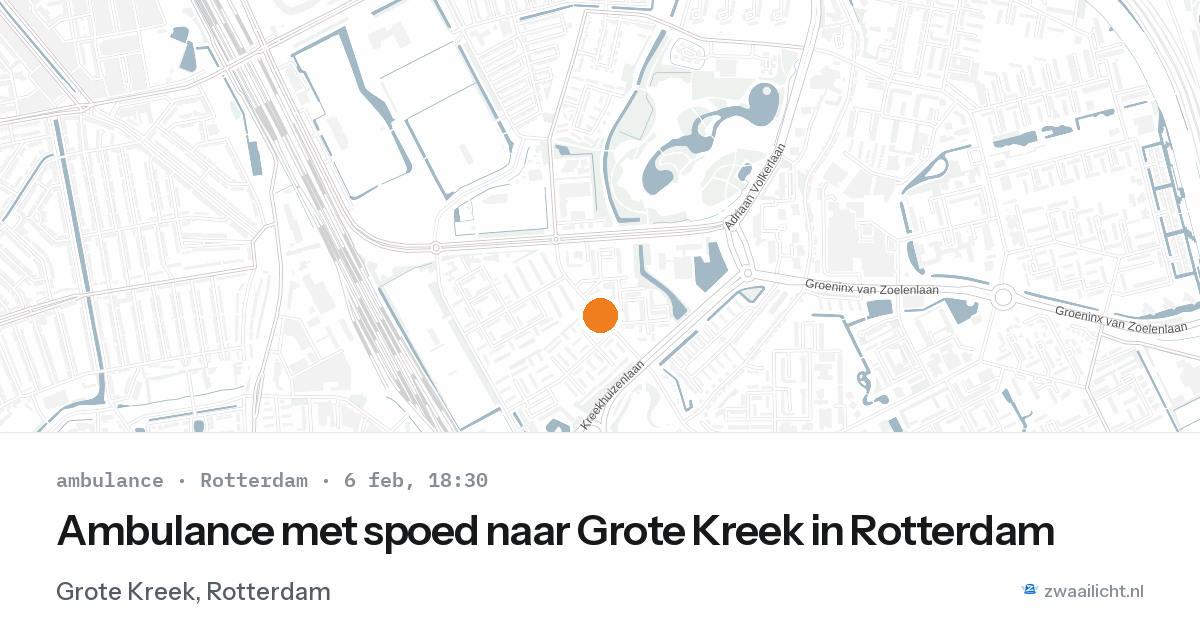 Ambulance met spoed naar Grote Kreek in Rotterdam — 6 feb 2026