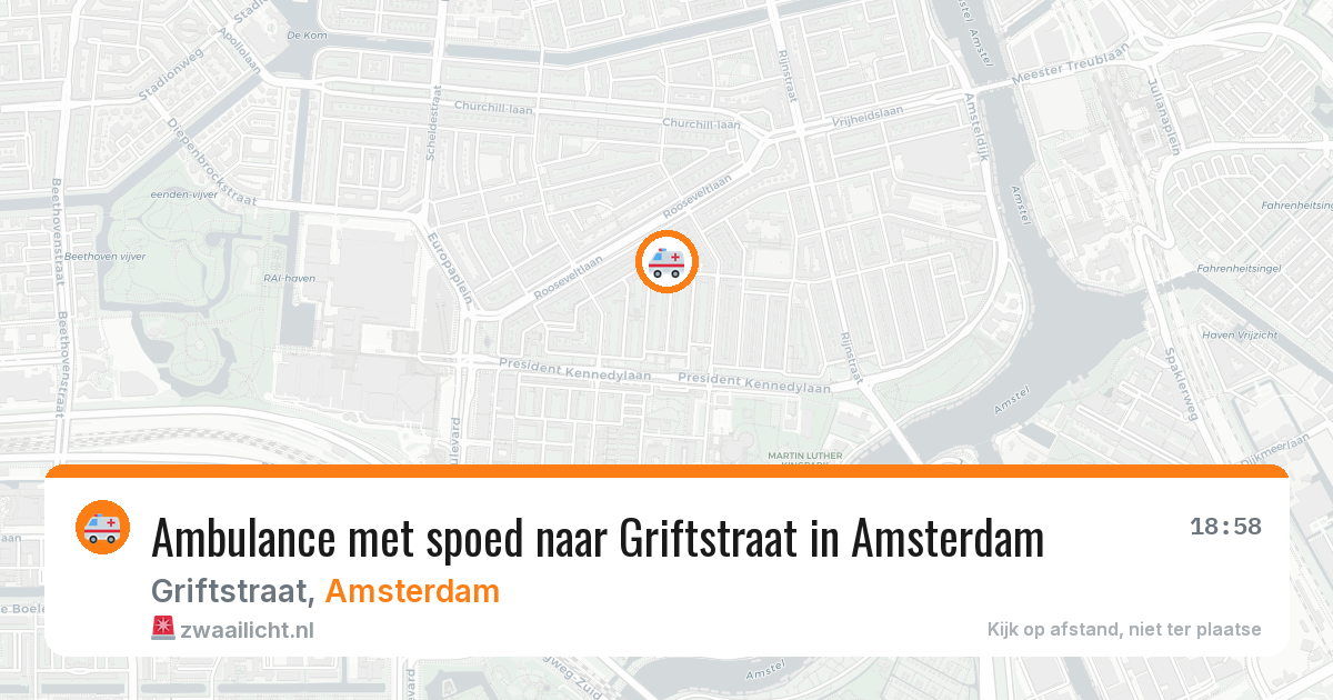 Ambulance met spoed naar Griftstraat in Amsterdam — 24 jun 2026