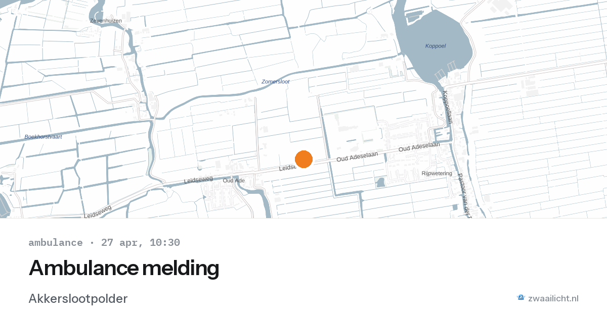Ambulance melding — 27 apr 2026