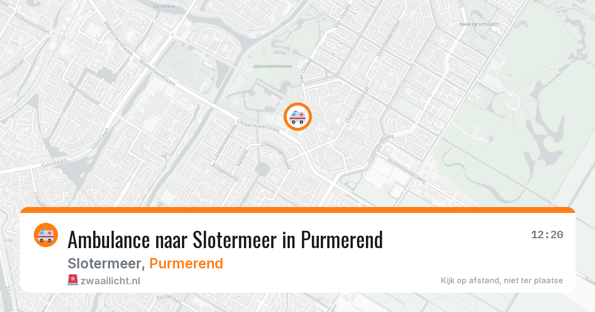 Ambulance naar Slotermeer in Purmerend — 19 jul 2026