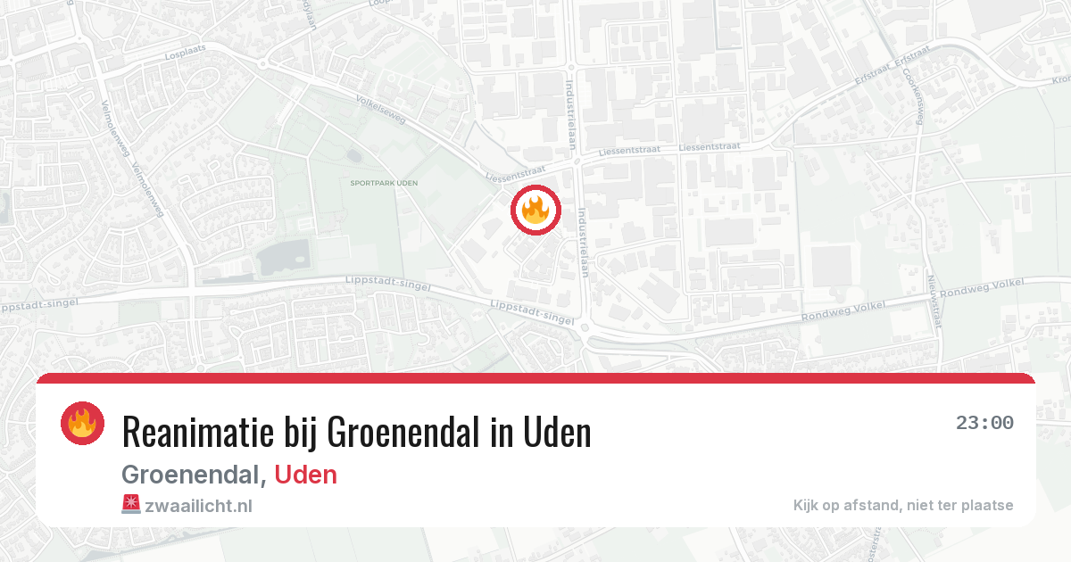 Reanimatie bij Groenendal in Uden — 11 mei 2026