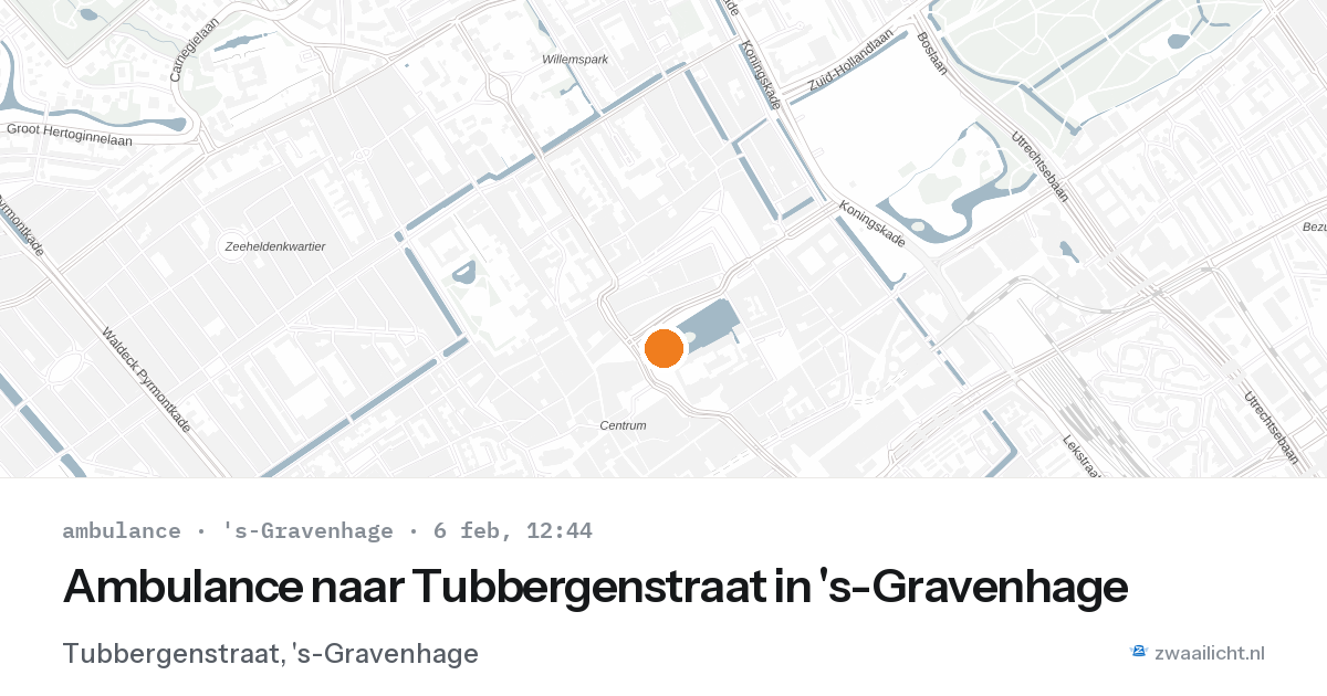 Ambulance naar Tubbergenstraat in 's-Gravenhage — 6 feb 2026