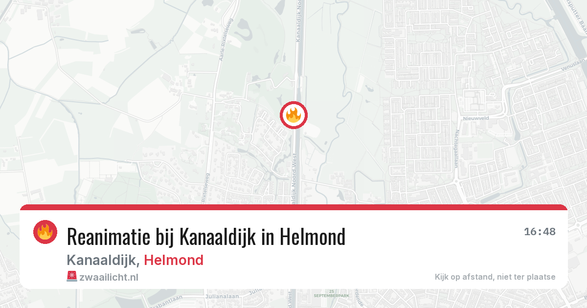Reanimatie bij Kanaaldijk in Helmond — 9 feb 2026