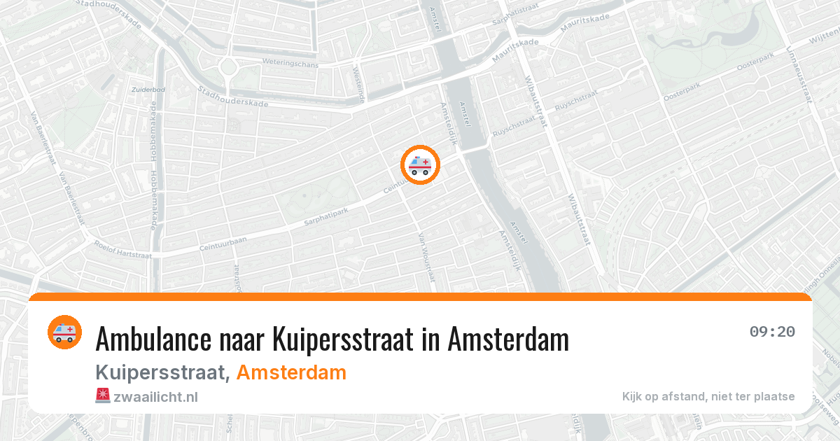 Ambulance naar Kuipersstraat in Amsterdam — 5 aug 2026