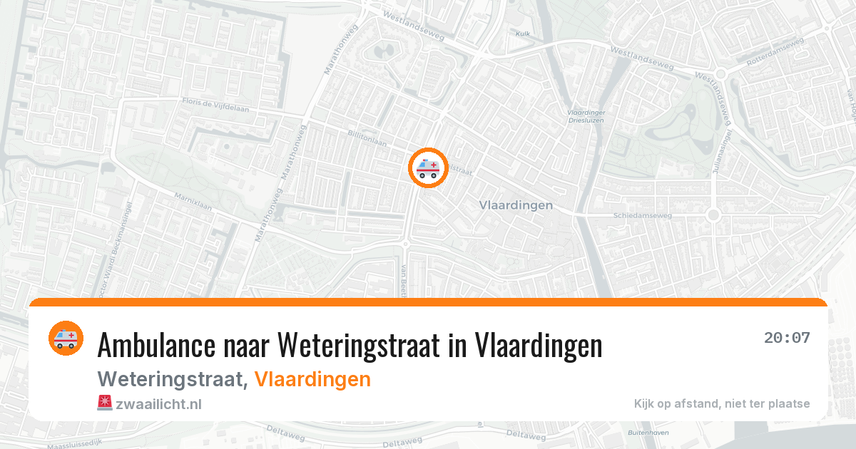 Ambulance naar Weteringstraat in Vlaardingen — 1 apr 2026
