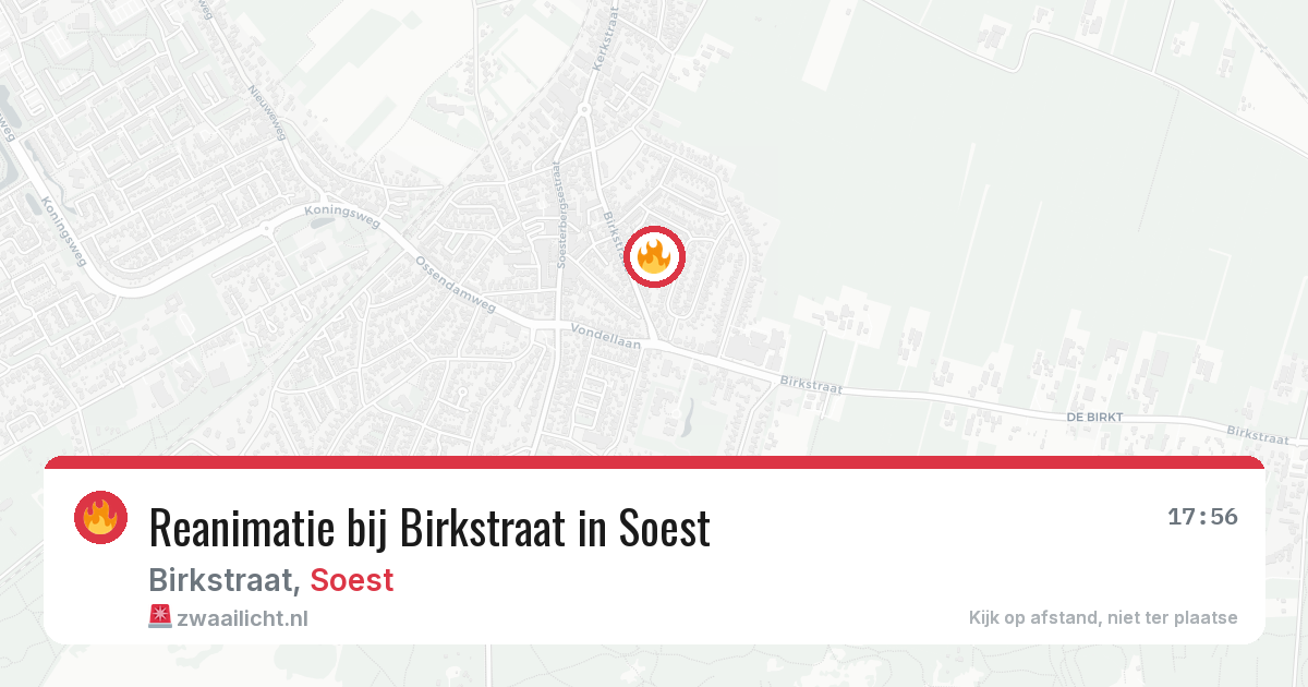 Reanimatie bij Birkstraat in Soest — 22 mei 2026