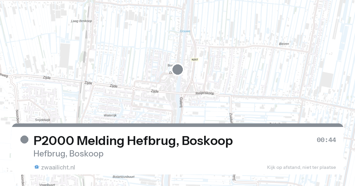 P2000 Melding Hefbrug, Boskoop — 26 aug 2026