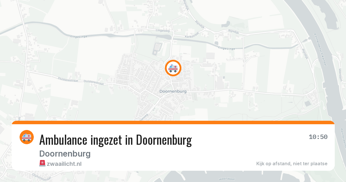 Ambulance ingezet in Doornenburg — 29 mei 2026