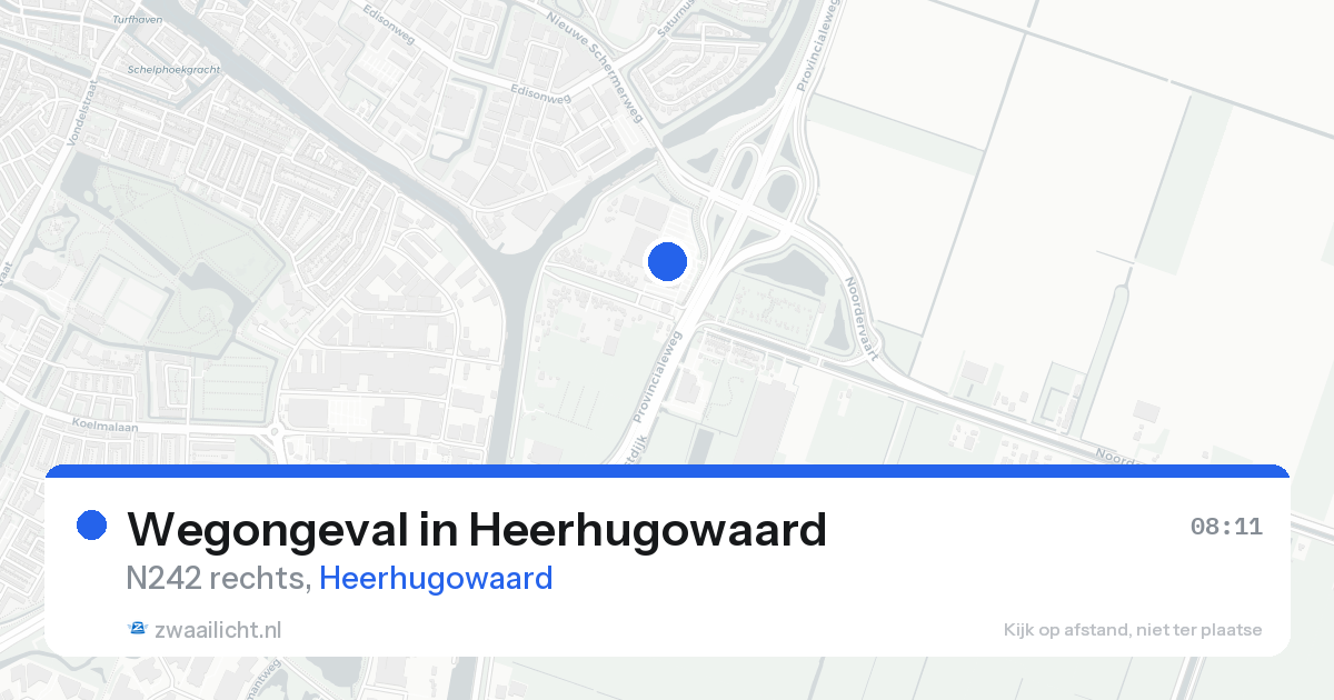 Wegongeval in Heerhugowaard — 18 aug 2026