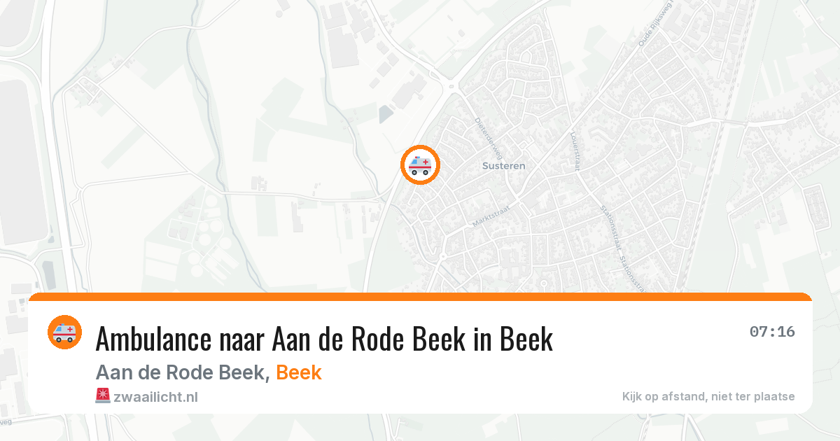 Ambulance naar Aan de Rode Beek in Beek — 30 jul 2026