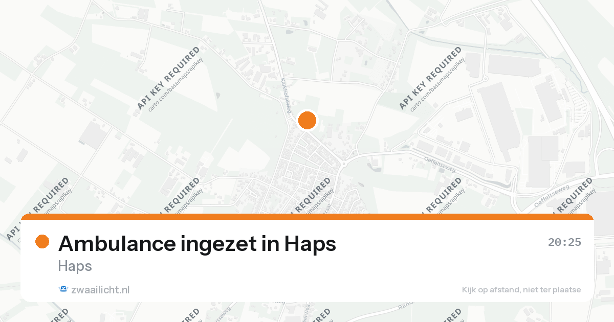 Ambulance ingezet in Haps — 25 aug 2026