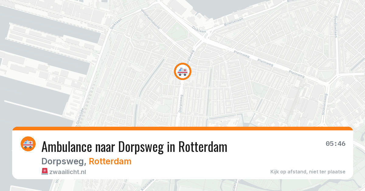 Ambulance naar Dorpsweg in Rotterdam — 15 aug 2026