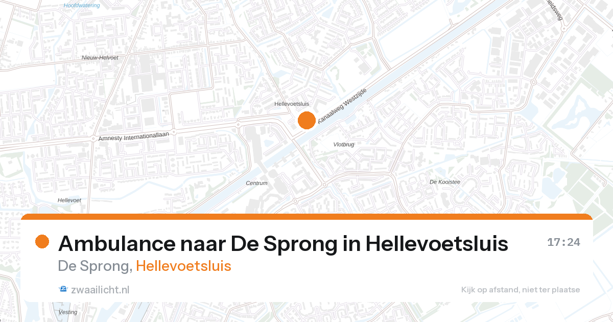 Ambulance naar De Sprong in Hellevoetsluis — 28 aug 2026