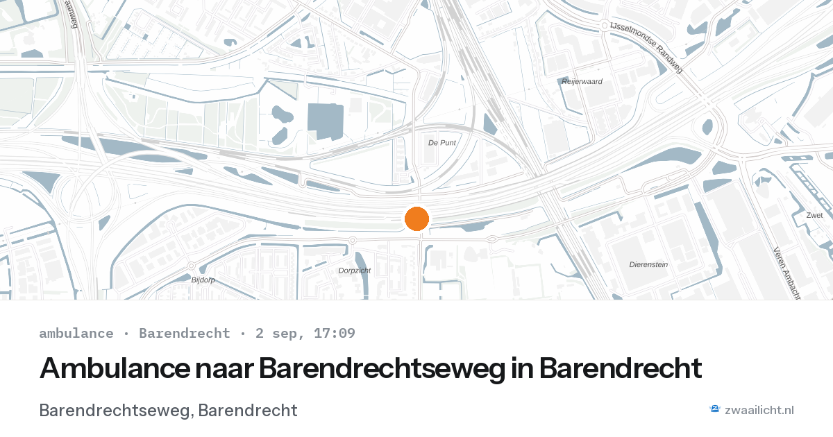 Ambulance naar Barendrechtseweg in Barendrecht — 2 sep 2026