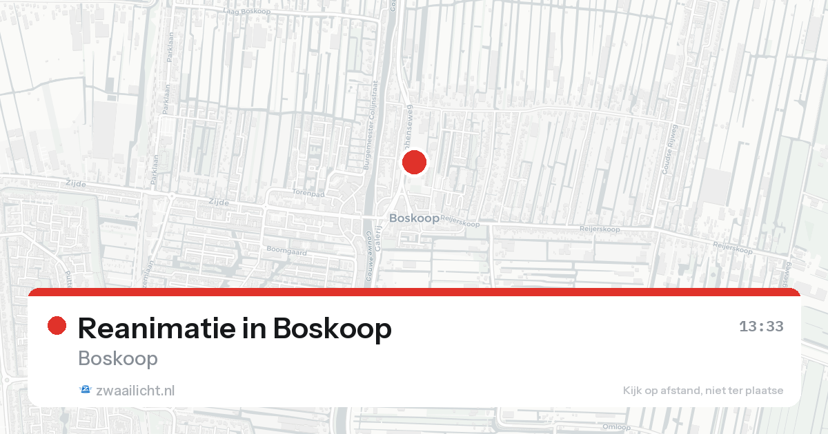 Reanimatie in Boskoop — 9 jun 2026