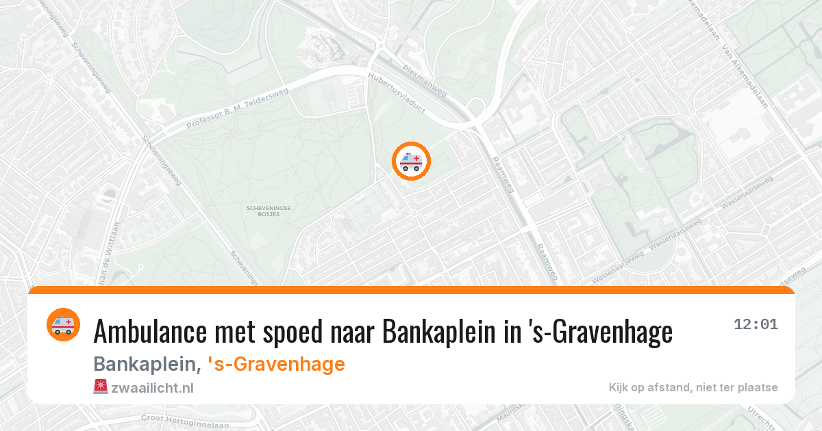 Ambulance met spoed naar Bankaplein in 's-Gravenhage — 20 apr 2026