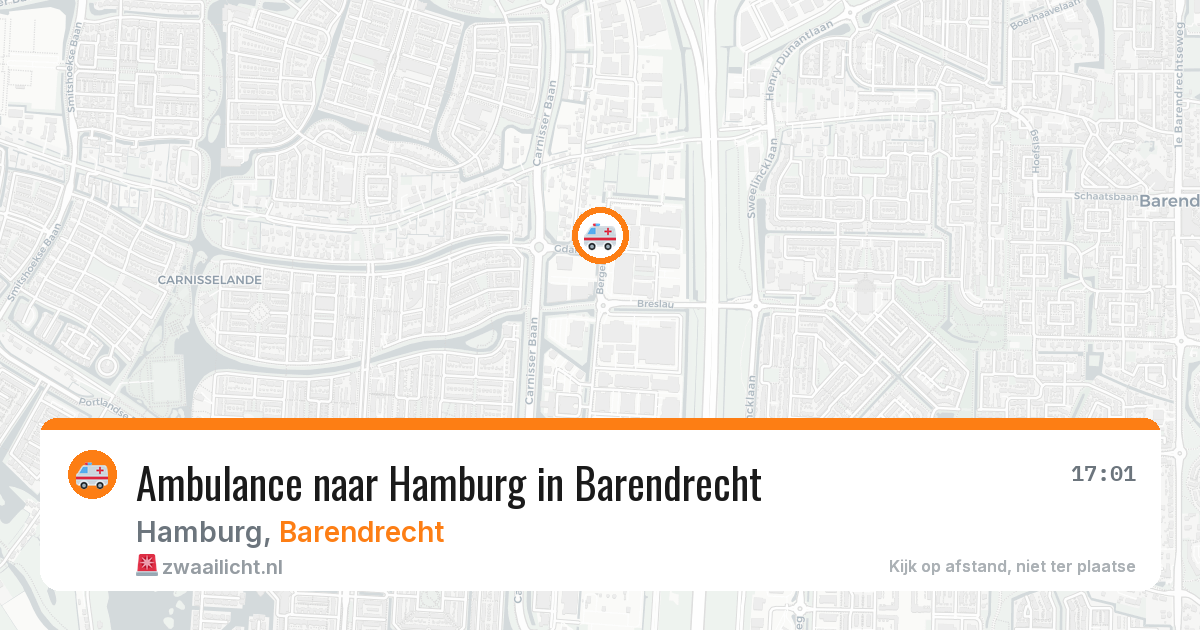 Ambulance naar Hamburg in Barendrecht — 7 apr 2026