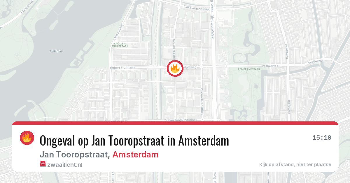 Ongeval op Jan Tooropstraat in Amsterdam — 24 jun 2026