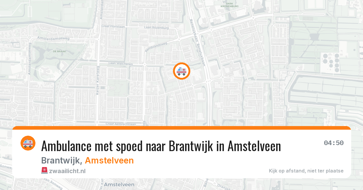 Ambulance met spoed naar Brantwijk in Amstelveen — 14 apr 2026