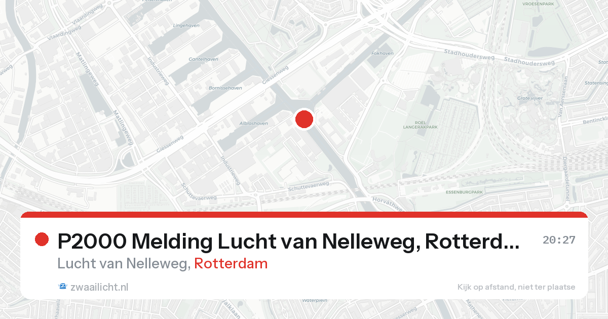 P2000 Melding Lucht van Nelleweg, Rotterdam — 7 feb 2026