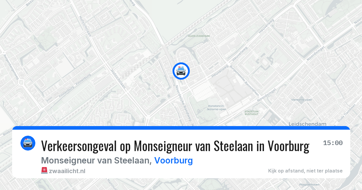 Verkeersongeval op Monseigneur van Steelaan in Voorburg — 15 jun 2026