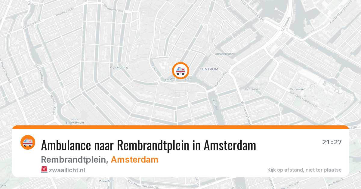 Ambulance naar Rembrandtplein in Amsterdam — 8 feb 2026