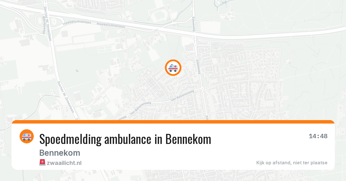 Spoedmelding ambulance in Bennekom — 13 aug 2026