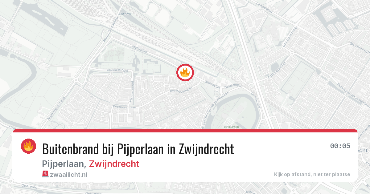 Buitenbrand bij Pijperlaan in Zwijndrecht — 16 apr 2026