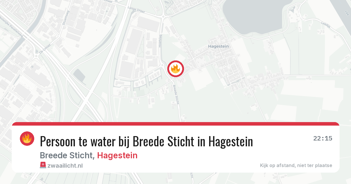 Persoon te water bij Breede Sticht in Hagestein — 26 jun 2026
