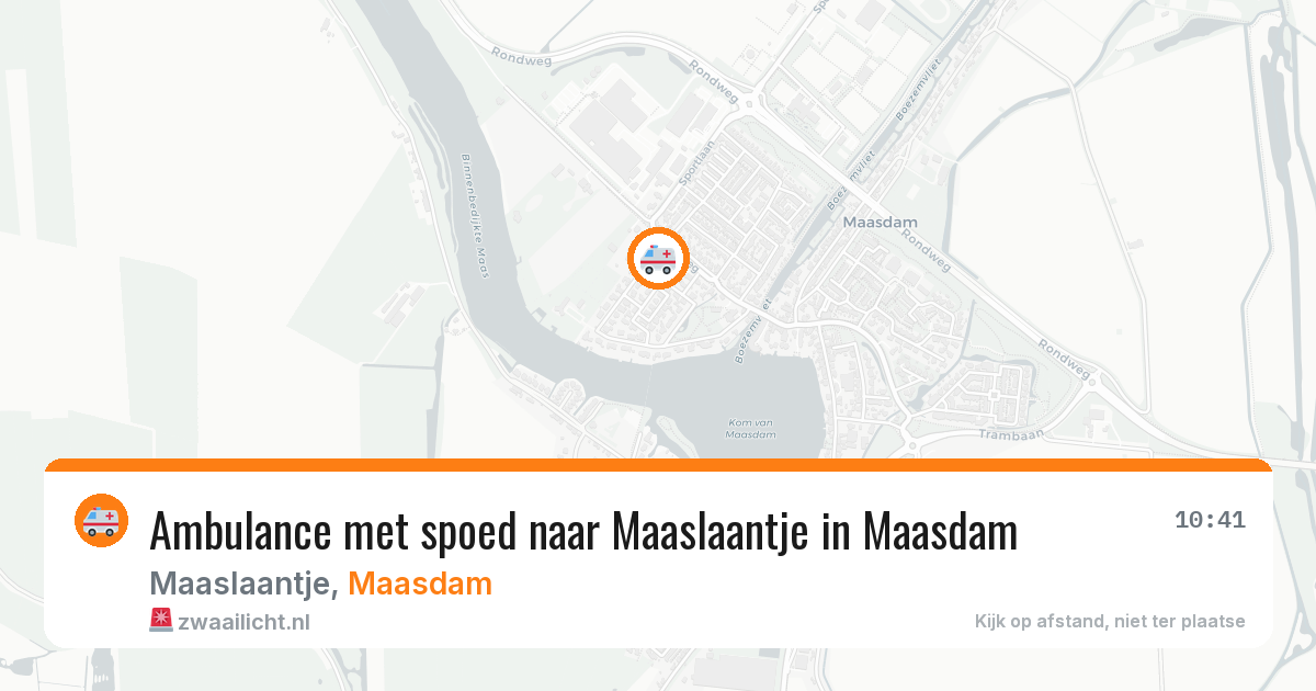 Ambulance met spoed naar Maaslaantje in Maasdam — 20 jan 2026