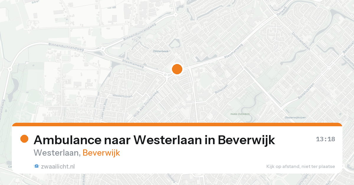 Ambulance naar Westerlaan in Beverwijk — 8 jun 2026