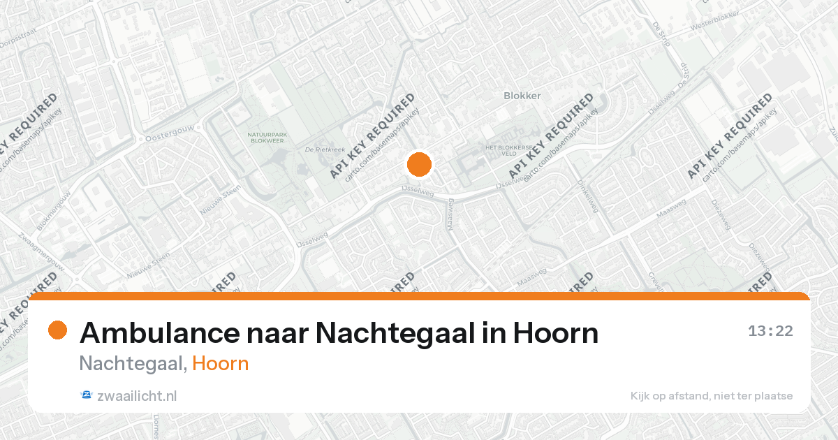 Ambulance naar Nachtegaal in Hoorn — 26 aug 2026