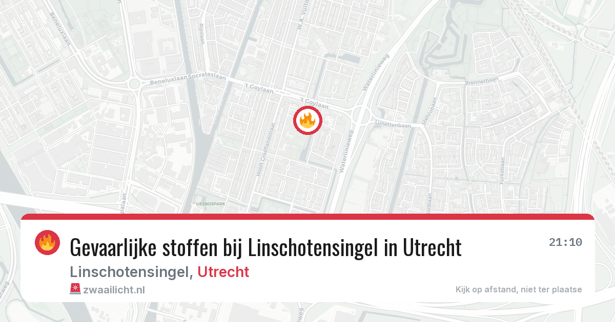 Gevaarlijke stoffen bij Linschotensingel in Utrecht — 30 jun 2026