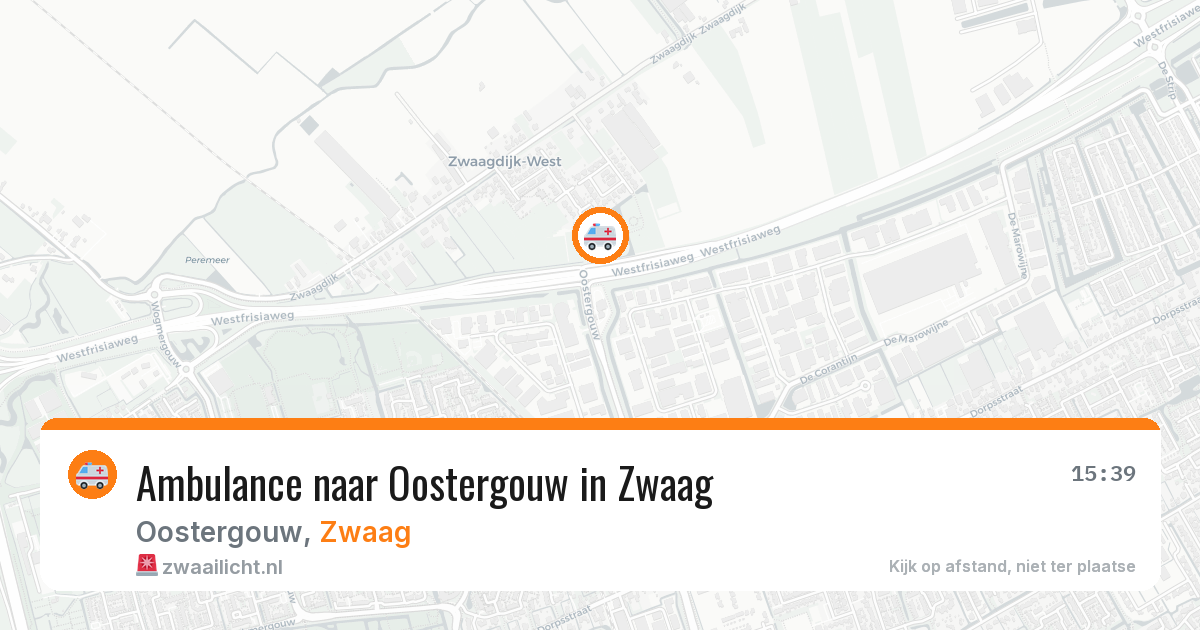 Ambulance naar Oostergouw in Zwaag — 28 mei 2026