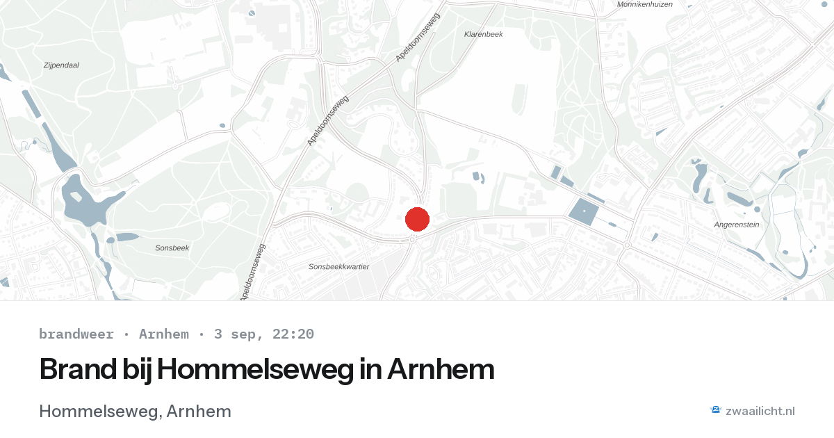 Brand bij Hommelseweg in Arnhem — 3 sep 2026