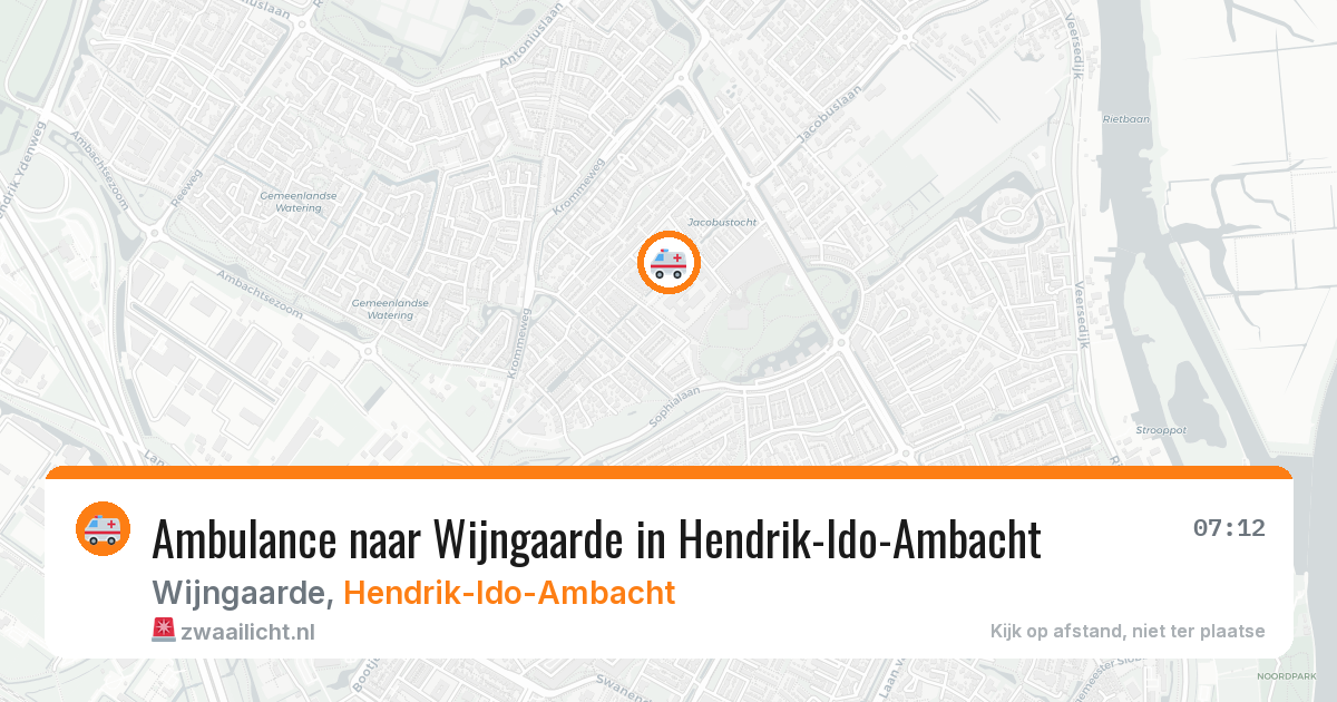 Ambulance naar Wijngaarde in Hendrik-Ido-Ambacht — 6 jun 2026