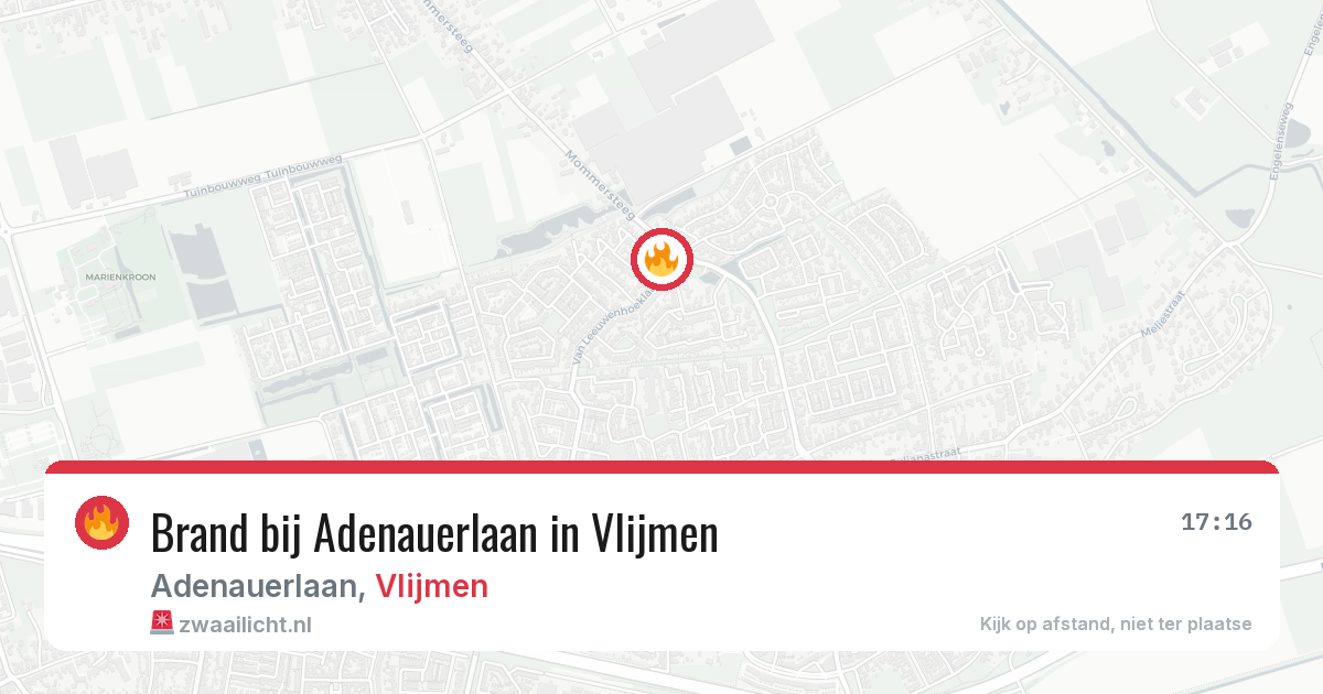 Brand bij Adenauerlaan in Vlijmen — 13 jun 2026