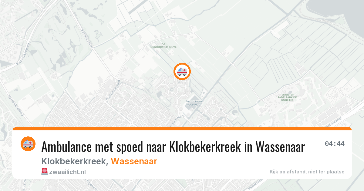 Ambulance met spoed naar Klokbekerkreek in Wassenaar — 13 jul 2026