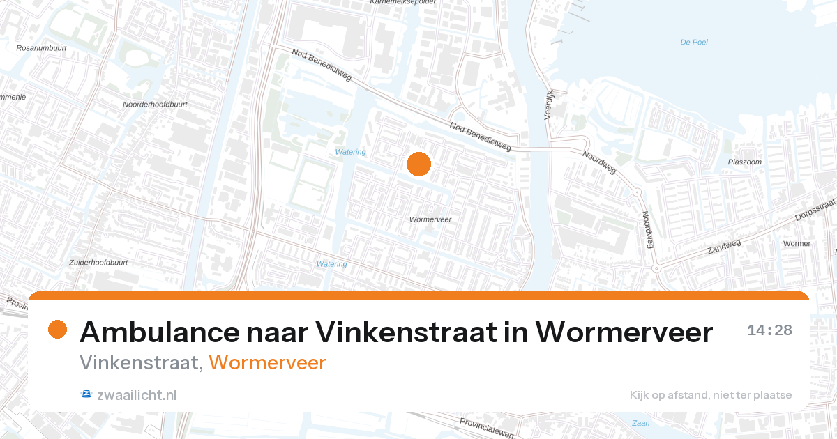 Ambulance naar Vinkenstraat in Wormerveer — 12 jul 2026