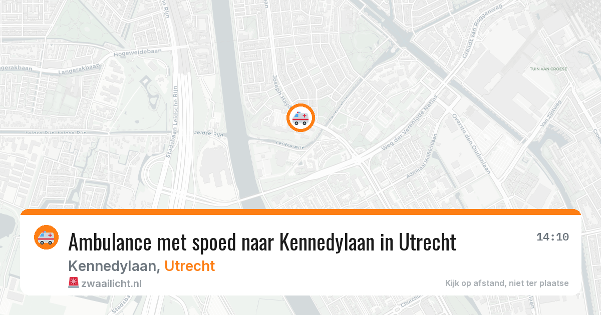 Ambulance met spoed naar Kennedylaan in Utrecht — 24 jun 2026