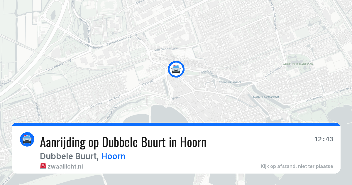 Aanrijding op Dubbele Buurt in Hoorn — 29 jul 2026