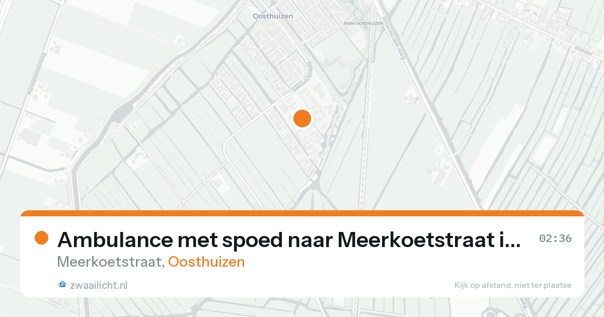Ambulance met spoed naar Meerkoetstraat in Oosthuizen — 31 mei 2026