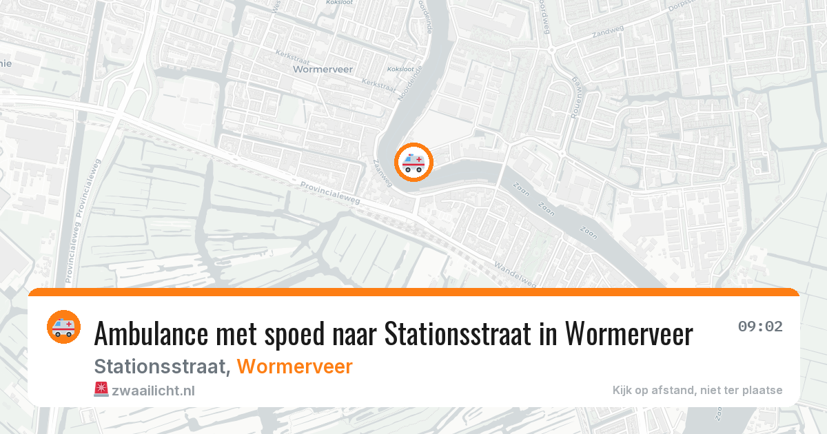 Ambulance met spoed naar Stationsstraat in Wormerveer — 28 apr 2026