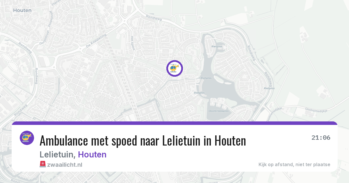 Ambulance met spoed naar Lelietuin in Houten — 25 jul 2026