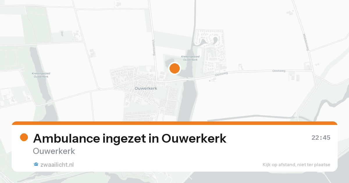 Ambulance ingezet in Ouwerkerk — 15 aug 2026