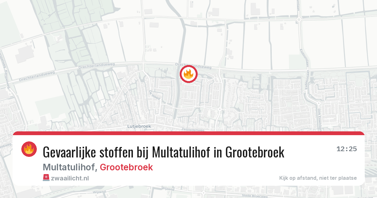 Gevaarlijke stoffen bij Multatulihof in Grootebroek — 11 apr 2026